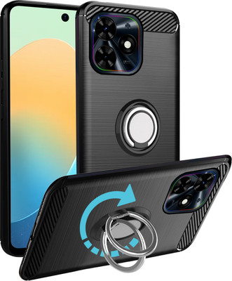 Unistuff Back Cover for Tecno Spark GO 2024(Black, Ring Case, Pack of: 1)
