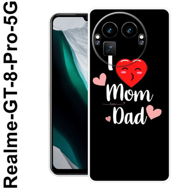 MOBIFLY Back Cover for Realme GT 8 Pro 5G, I, Love, Mom, Dad, Family, 485(Black, Flexible, Pack of: 1)