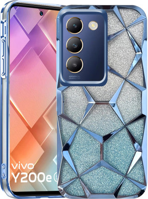 Rance Back Cover for Vivo Y200e 5G | Plating Bling Gradient Glitter Clear Soft TPU Silicone(Blue, Flexible, Silicon, Pack of: 1)