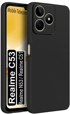 Outlier Back Cover for Realme C53(Black, Silicon, Pack of: 1)