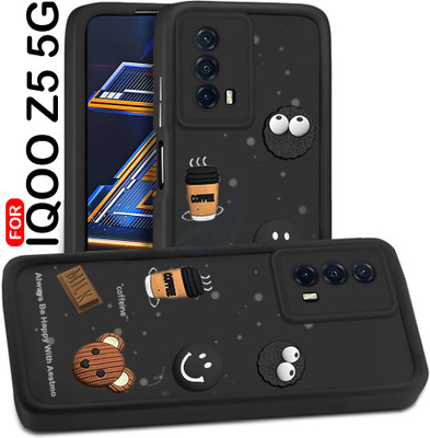 AESTMO Back Cover for iQOO Z5 5G(Black, 3D Case, Silicon, Pack of: 1)
