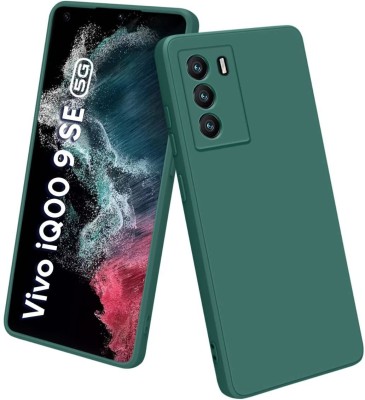 TRUEUPGRADE Back Cover for iQOO 9 SE 5G Case Cover | Microfiber Inside | 360 Degree Protection(Green, Camera Bump Protector, Silicon, Pack of: 1)