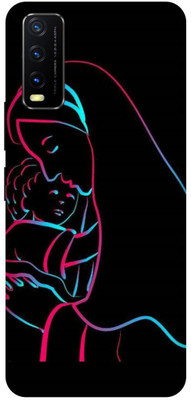 DIKRO Back Cover for vivo Y12s, V2033, MOM, MAA, LOVE, MOTHER, AAI(Black, Hard Case, Pack of: 1)