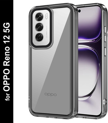 Zapcase Back Cover for OPPO Reno 12 5G(Black, Grip Case, Pack of: 1)