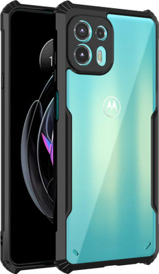 KartV Back Cover for Motorola Edge 20 Fusion, Moto Edge 20 Fusion(Black, Transparent, Camera Bump Protector, Pack of: 1)