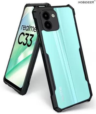 LIVCASE Back Cover for Realme C33(Black, Camera Bump Protector, Silicon, Pack of: 1)