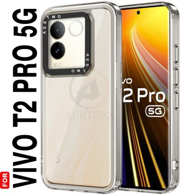 AelVouX Back Cover for Vivo T2 Pro 5G(Transparent, Dual Protection)