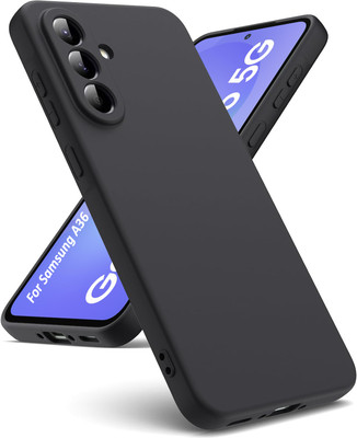 VONZEE Back Cover for Samsung A36 5G, Silky-Soft Full-Body Protective Phone Case, Shockproof Cover(Black, Shock Proof, Silicon, Pack of: 1)