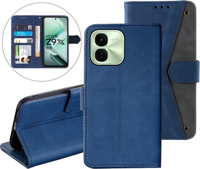 Autofocus Flip Cover for iQOO Z9x 5G(Blue, Magnetic Case, Pack of: 1)