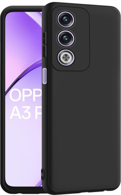 Phone Case Cover Back Cover for Oppo A3 Pro 5G(Black, Shock Proof, Silicon, Pack of: 1)