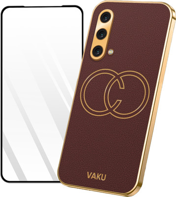 Vaku Luxos Back Cover for OnePlus Nord CE 5G, Skylar TPU Case with 9H ESD Anti-Static Tempered Glass Combo(Brown, Dual Protection, Pack of: 1)