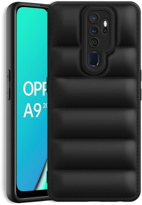 MOBILEMOSAIC Back Cover for Puffer Case Camera Protection Soft Back Cover for Oppo A9 (2020)(Black, Flexible, Silicon, Pack of: 1)