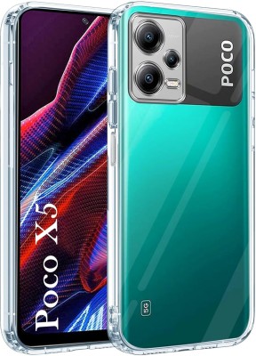 SnapStar Back Cover for Poco X5 5G(2MM Crystal Clear | Camera Protection | Soft & Flexible)(Transparent, Shock Proof, Silicon, Pack of: 1)