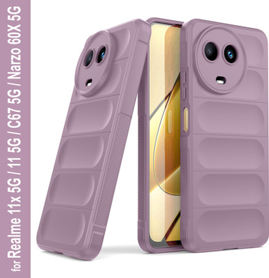 Zapcase Back Cover for Realme 11x 5G(Purple, 3D Case, Silicon, Pack of: 1)