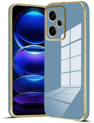 A3sprime Back Cover for REDMI Note 13 Pro+ 5G, |Soft TPU Golden Side Colored Case|(Blue, Camera Bump Protector, Silicon, Pack of: 1)