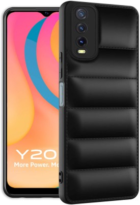 BOZTI Back Cover for Vivo Y20(Black, Puffer, Silicon, Pack of: 1)