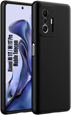 S-Softline Back Cover for Xiaomi 11T Pro(Black, Silicon, Pack of: 1)