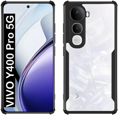 TESPARK Back Cover for Vivo Y400 Pro 5G(Black, Grip Case, Pack of: 1)