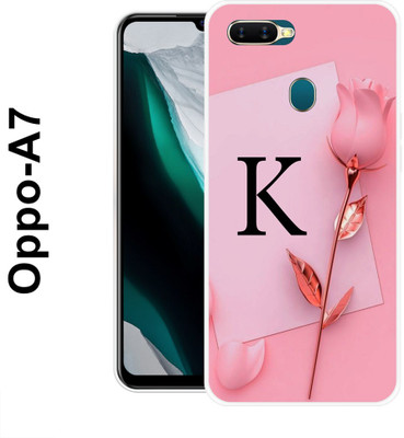 FEBOS Back Cover for Oppo A7(Pink, Flexible, Pack of: 1)