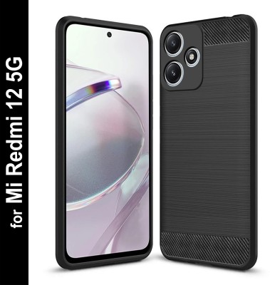 Zapcase Back Cover for Mi Redmi 12 5G(Black, Grip Case, Silicon, Pack of: 1)