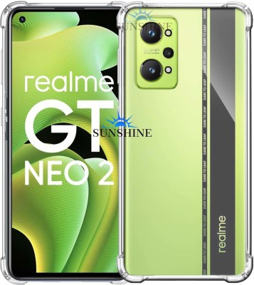 SUNSHINE Back Cover for Clear Case Compatible For REALME-GT NEO 2 (5G) Flexible Yellowing-Resistant Transparent(Transparent, Dual Protection, Silicon, Pack of: 1)