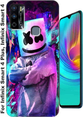 RDcon Back Cover for Infinix Smart 4 Plus/ Infinix Smart 4 2637(Pink, Flexible, Silicon, Pack of: 1)