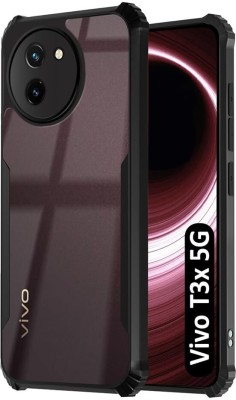 VALKAR Back Cover for vivo T3x 5G(Transparent, Grip Case, Silicon, Pack of: 1)