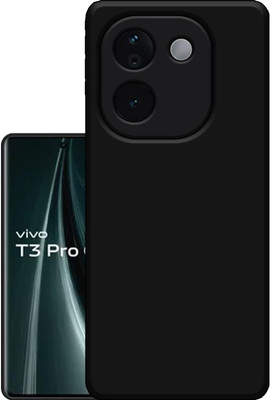 VISHRN Back Cover for vivo T3 Pro 5G(Black, Grip Case, Silicon, Pack of: 1)