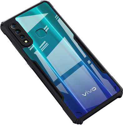 KING COVERS Back Cover for VIVO-Z1 PRO (Crystal Glass Back | Camera Protection | Shockproof Bumpers )(Black, Grip Case, Pack of: 1)