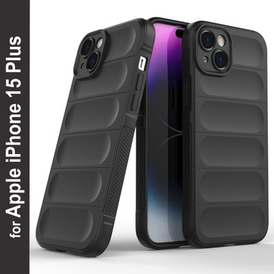 Zapcase Back Cover for Apple iPhone 15 Plus(Black, 3D Case, Silicon, Pack of: 1)