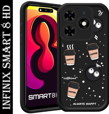 BOZTI Back Cover for Infinix Smart 8 HD(Black, 3D Case, Pack of: 1)