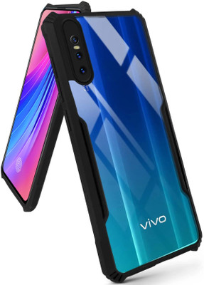 MOBILOVE Back Cover for vivo V15 Pro(Black, Transparent, Shock Proof, Pack of: 1)