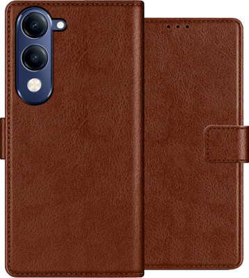 Forego Back Cover for Vivo T4 lite 5G(Brown, Cases with Holder, Pack of: 1)