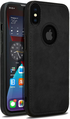 KING COVERS Back Cover for Flexible Pu Leather Super Soft-Touch | Bumper Case for Apple iPhone Xs(Black, Camera Bump Protector, Pack of: 1)