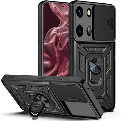 Kypo Back Cover for Vivo T3x 5G(Black, Slider, Pack of: 1)
