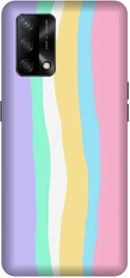 VS PRINT LINK Back Cover for OPPO F19 (4G) , CPH2219 , Color Gradient Rainbow Stripes,Apple logo, Printed(Multicolor, Hard Case, Pack of: 1)