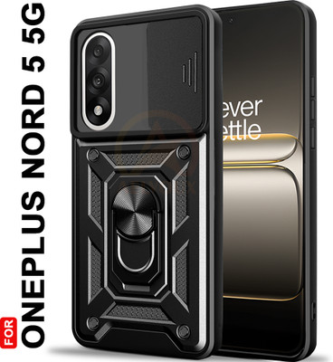 AelVouX Back Cover for OnePlus Nord 5 5G(Black, Slider, Pack of: 1)