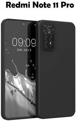 Aaralhub Back Cover for Redmi Note 11 Pro(Black, Camera Bump Protector, Silicon, Pack of: 1)