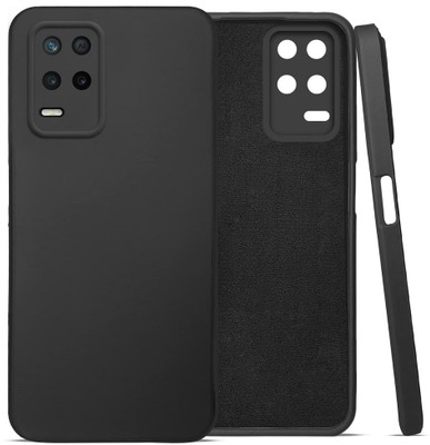 ZAMN Back Cover for REALME 8S 5G(Black, Silicon, Pack of: 1)