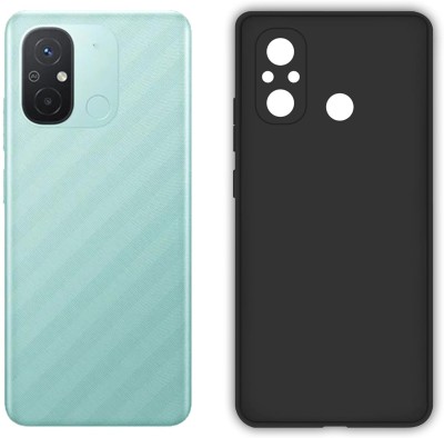 LILLIPUT Back Cover for Poco C55(Black, Grip Case, Silicon, Pack of: 1)