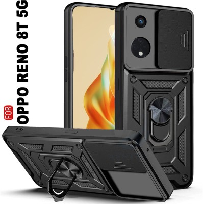 AESTMO Back Cover for Oppo Reno8T 5G(Black, Slider, Pack of: 1)