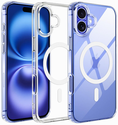 ONELYF Back Cover for Apple iPhone 16(Transparent, Magsafe, Silicon, Pack of: 1)