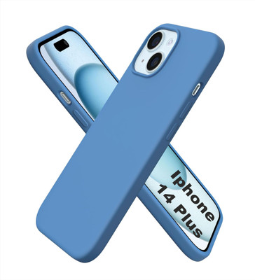 LAMIYANA Back Cover for Apple Iphone 14 Plus(Blue, Shock Proof, Silicon, Pack of: 1)
