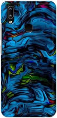 NDCOM Back Cover for Vivo Y91 Blue Abstract Printed(Multicolor, Hard Case, Pack of: 1)