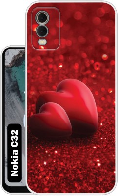 Case Club Back Cover for Nokia C32(Red, Grip Case, Silicon, Pack of: 1)