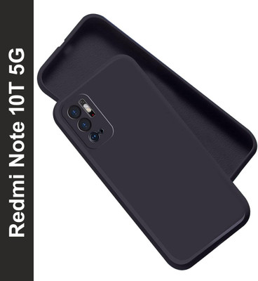 Artistque Back Cover for Redmi Note 10T 5G(Black, Matte Finish, Silicon, Pack of: 1)
