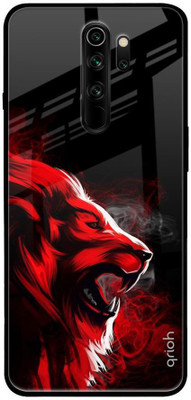 QRIOH Glass Back Cover for Xiaomi Redmi Note 8 Pro(Multicolor, Grip Case, Silicon, Pack of: 1)