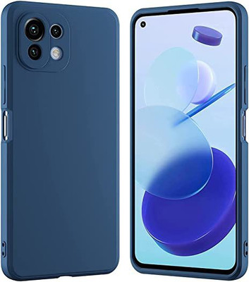 TRUEUPGRADE Back Cover for Xiaomi Mi 11 Lite NE 5G / Mi 11 Lite Case Liquid Silicone Gel Rubber Bumper Case(Blue, Camera Bump Protector, Silicon, Pack of: 1)