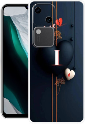 3D U PRINT Back Cover for VIVO V30 Pro 5G,V2319,I LETTER,I NAME,I WORD,I ALPHABET(Black, Flexible, Silicon, Pack of: 1)