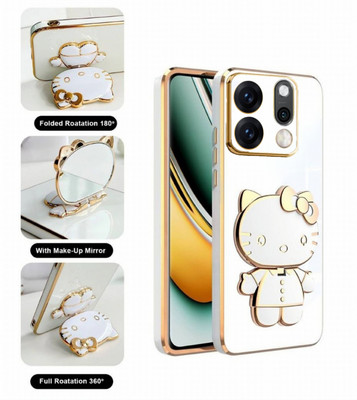 SYOTT Back Cover for OPPO Reno14 Pro 5G, OPPO Reno 14 Pro(White, Gold, Cases with Holder, Silicon, Pack of: 1)